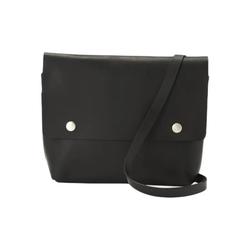 MHL. Cow Leather Crossbody Bag, Shoulder Bag Regular Unisex Black-0