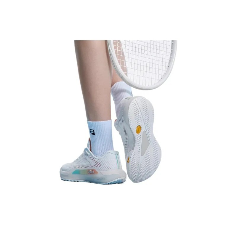 FILA Wear Resistant Low Top Tennis Shoes Women's Standard White-3