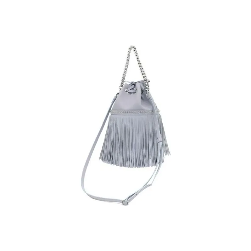 J&M Calfskin Shoulder Bag Crossbody Bag Handbag Medium Size Women's Ice Blue-3
