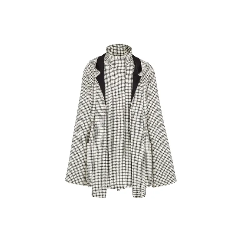 FENDI Detachable Hood Checked Parka-2