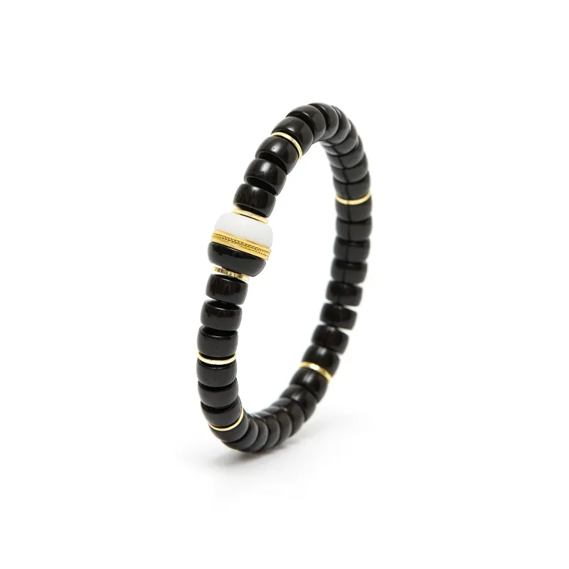 Bluish Reverie Coconut Shell Beads Bracelets Unisex-2