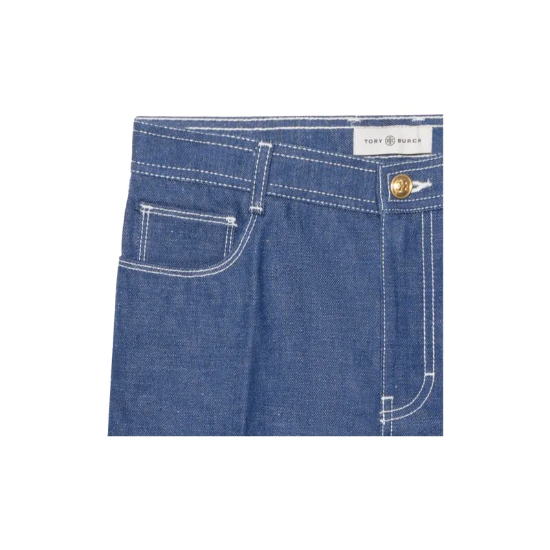 TORY BURCH Straight leg Denim Jeans-5