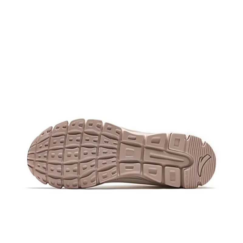 Anta Abrasion Resistant Low Top Running Shoes Women's White Pink-3