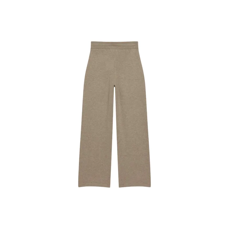 ARITZIA The Group Cashmere Hi-Rise Wide Pant Casual Pants Women's Heather Nomad Taupe/Stone Nomad Gray Umber-1