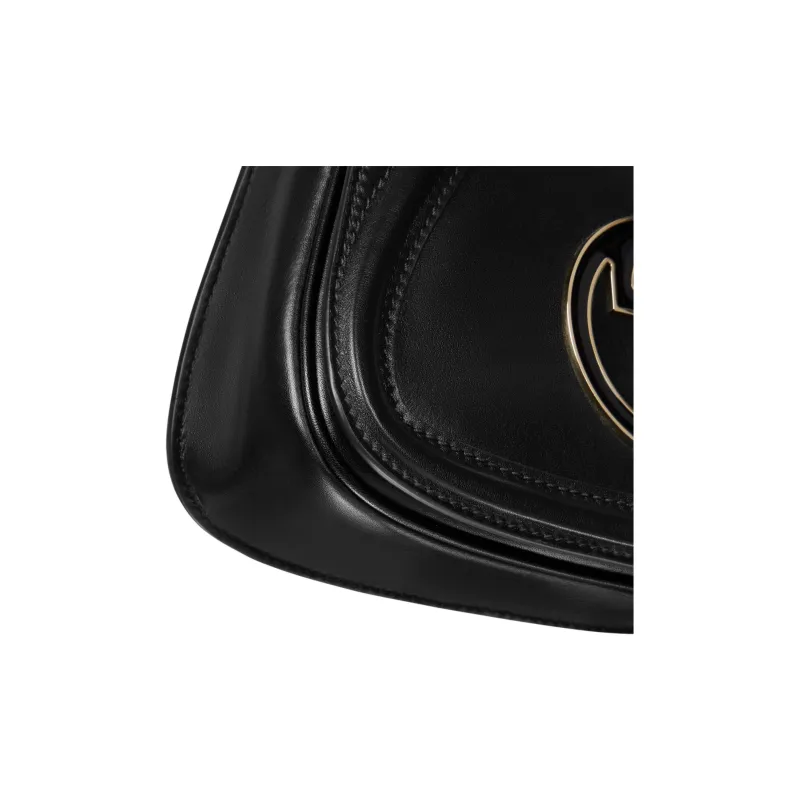 GUCCI Blondie Leather Shoulder Bag Mini Women's Black-5
