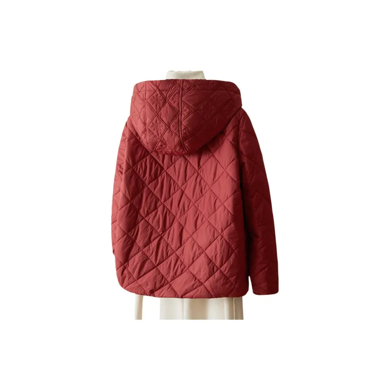 IHIMI Puffer Jacket Women's Vintage Red-2