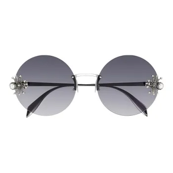 McQ Alexander McQueen Metal Round Sunglasses Women's Black