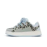 Leopard Print Blue Linen
