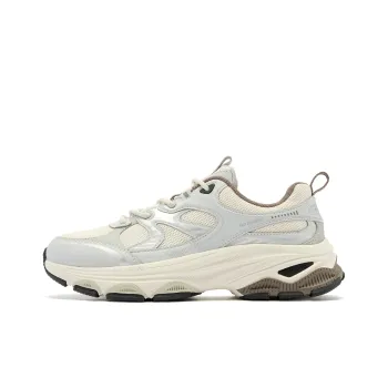 QIAODAN Cushioning Anti Slip And Wear Resistant Low Top Casual Running Shoes Women's White Gray