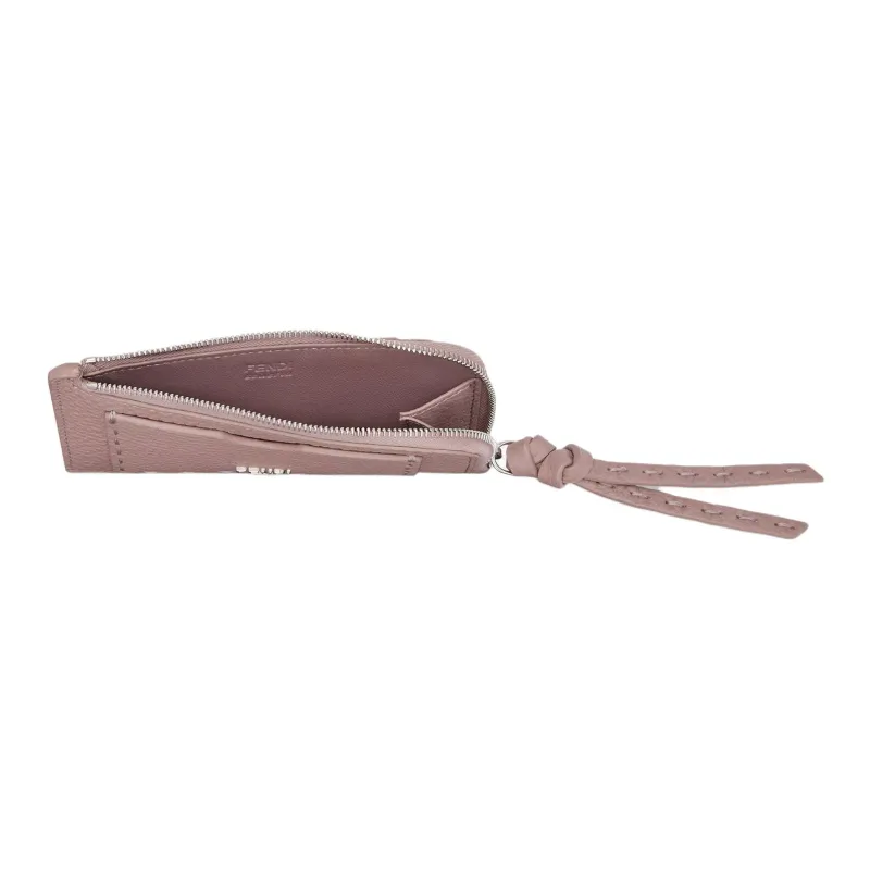 FENDI Peekaboo Calfskin Card Holder Women's Pink-2