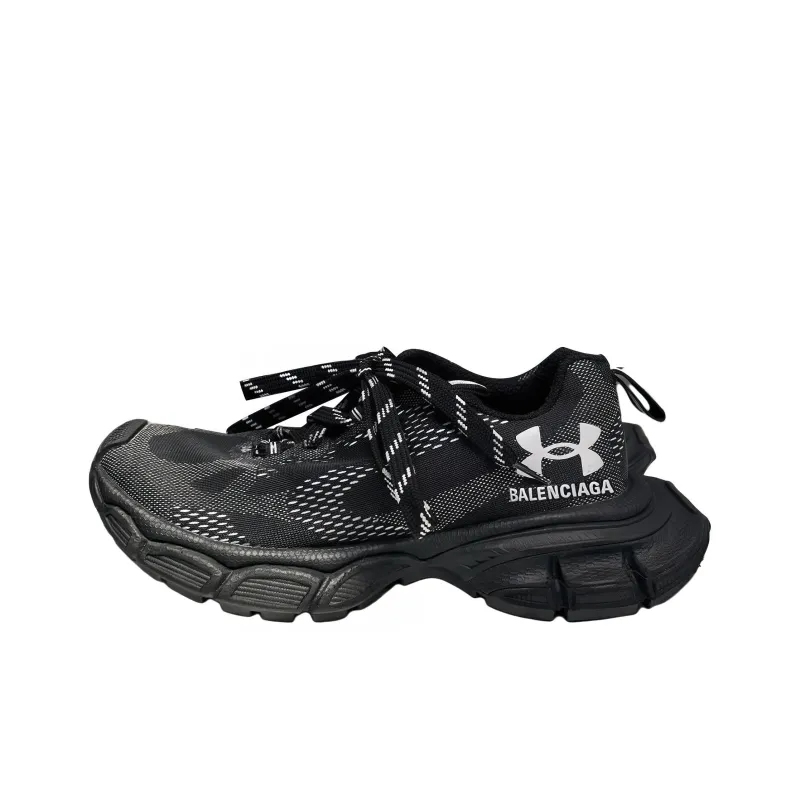 Balenciaga x Under Armour 3XL Anti-Slip Wear-Resistant Low-Top Casual Shoes Unisex Black White-0