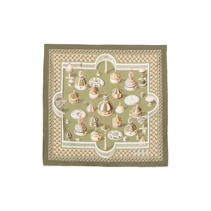 Ferragamo Nadir print Scarf-0