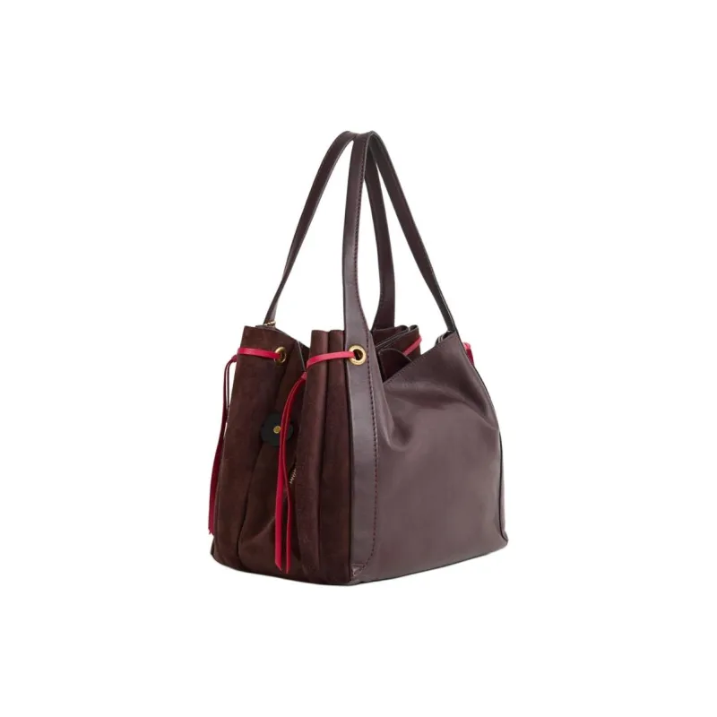 COACH Harmony Gloves Made Of Tanned Leather Hobo Man Shoulder Bag Large Size Women's Ox Blood Color-2