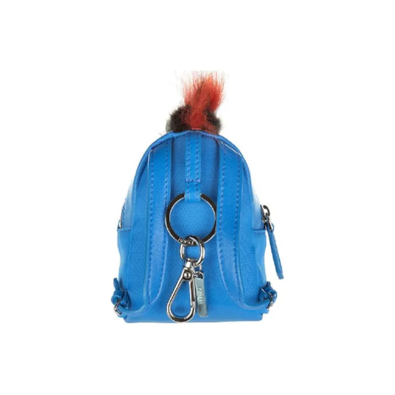 FENDI Nylon Fabric Accessory Backpack Women's Blue-1