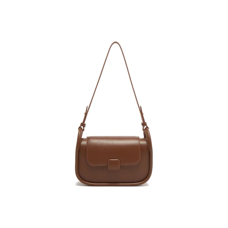 MICOCAH PU Shoulder Bag Regular Women's Brown/Quiet Black-0