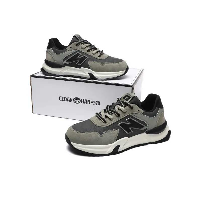 CEDAR HAN Anti Slip Wear Resistant Low Top Casual Shoes Unisex Khaki-20