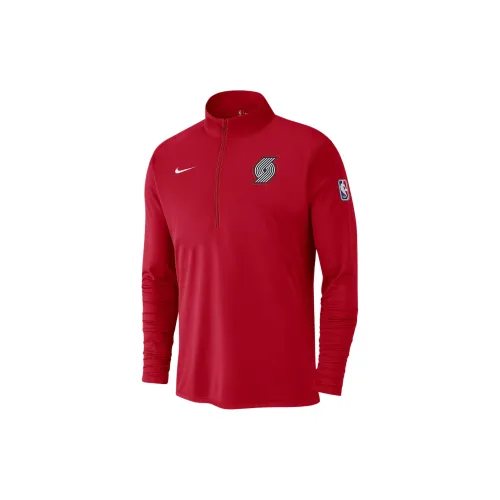 Nike Portland Trail Blazers City Edition Men's Nike Dri FIT Nba 1/2 Zip Long Sleeve Top