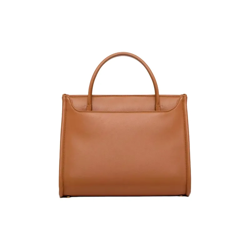 Valentino Vlogo Calfskin One Shoulder Handbag Small Size Women's Almond-2