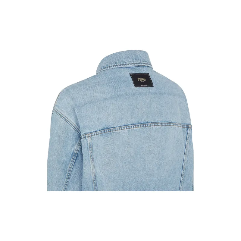 FENDI SS22 Denim Jacket Men's Light Blue-4