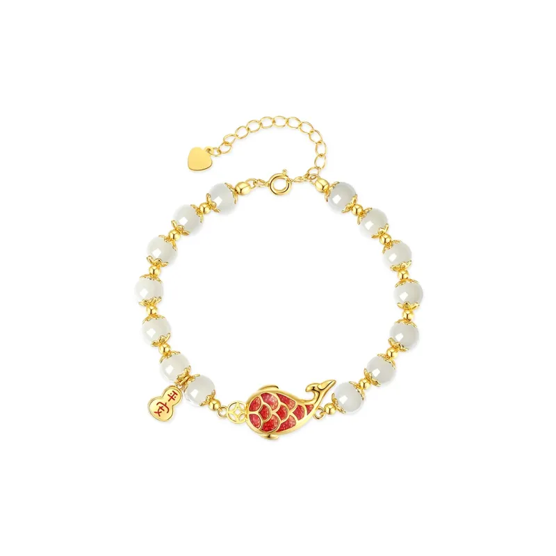 JINLIUFUJIXIANG Hetian Jade Bracelets White Jade/Pale Greenish White Jade Women's-0