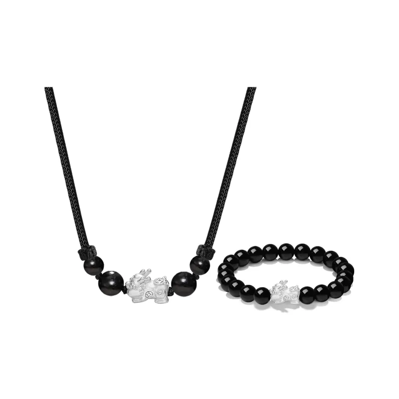 Master Kim Ebony Beaded Necklace Bracelet Kids'-0