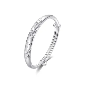 MIAOYINGE 999 Fine Silver Bangles Women's