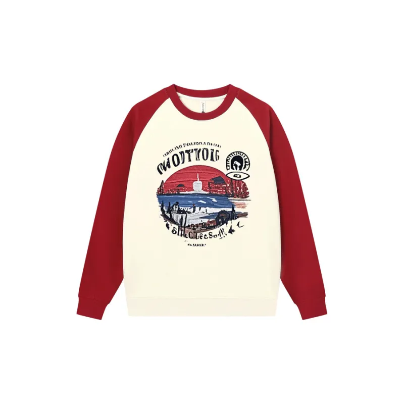 CHANGE SHE Sweatshirt Unisex Beige Apricot & Arctic Blue-8