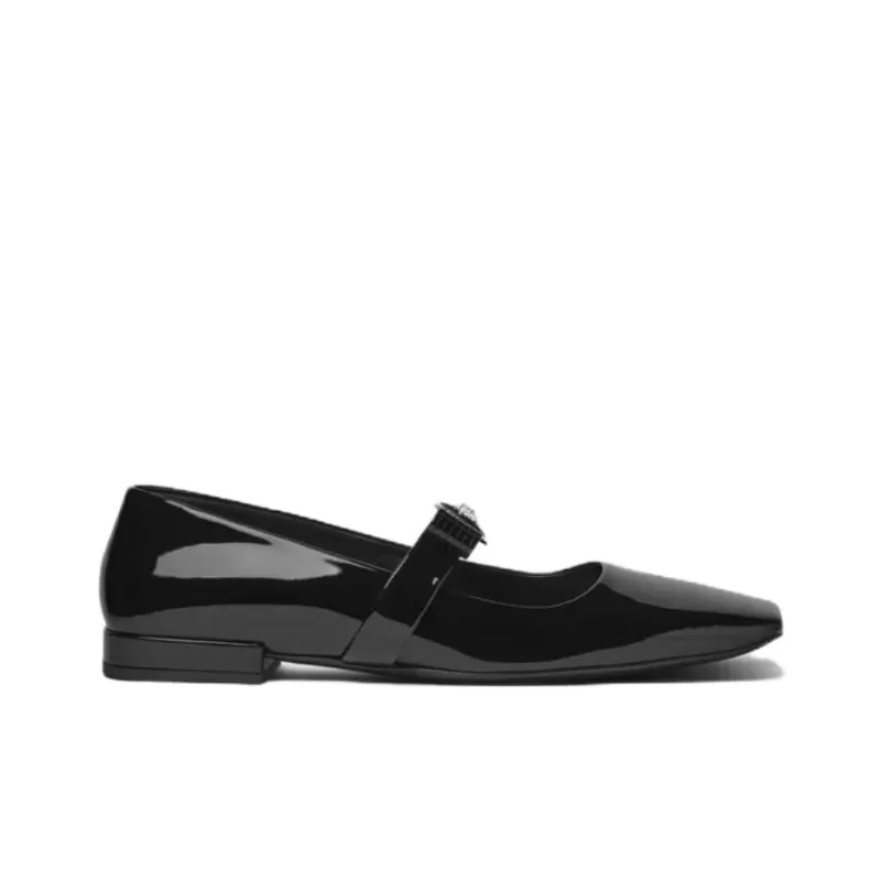 VERSACE Gianni Casual Single Shoes Women's Black-1