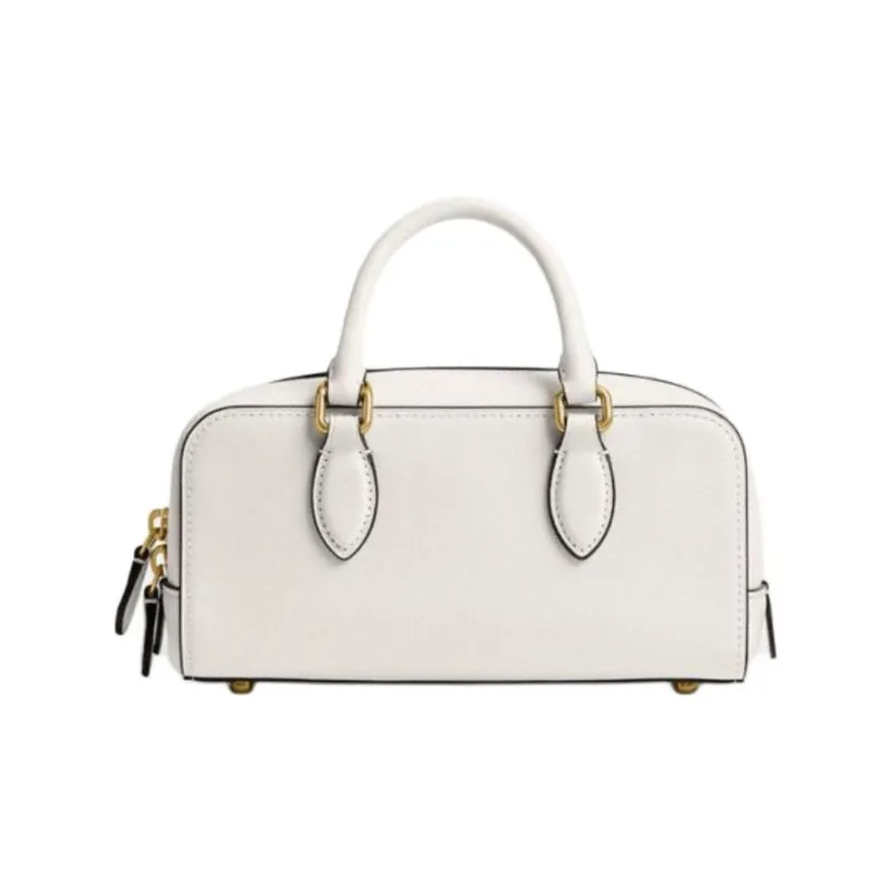 COACH Bowery Glove Tanned Leather Shoulder Bag, Crossbody Bag, Handbag Medium Size Women's Chalk-4