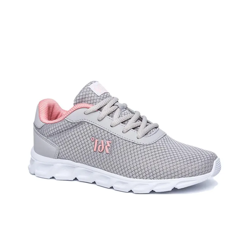 361° Shock Absorbers With Slip Resistant And Abrasion Resistant Properties Low Top Running Shoes Women's Gray Pink-1