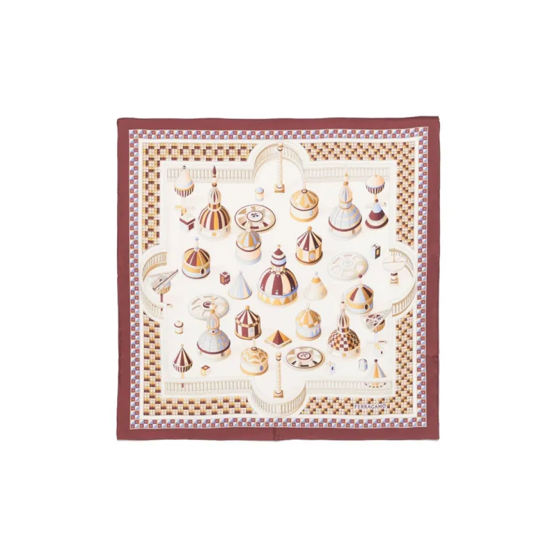Ferragamo Nadir print Silk Scarf-0