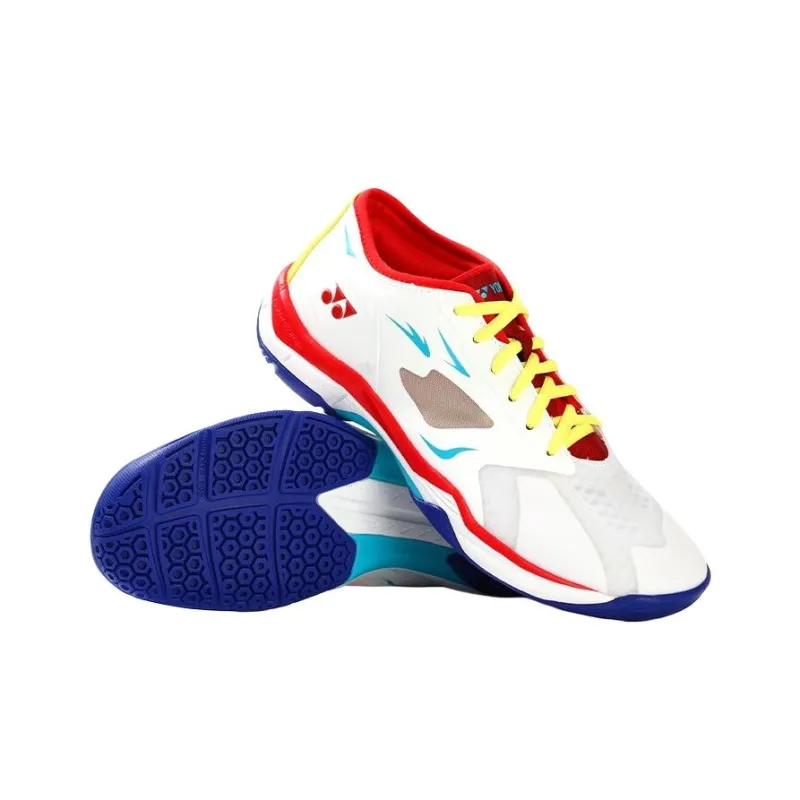YONEX Power Cushion Support Lightweight Low Top Badminton Shoes Men's White Red-3