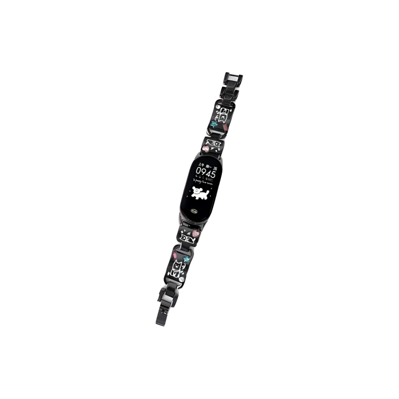 Vobafe Compatible With Xiaomi Mi Band 9/8. Cute Puppy Color Diamond Metal Strap Smart Watch Accessories-13