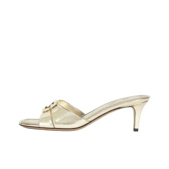 FENDI FFold Slide Slippers 5.5cm Women's Gold