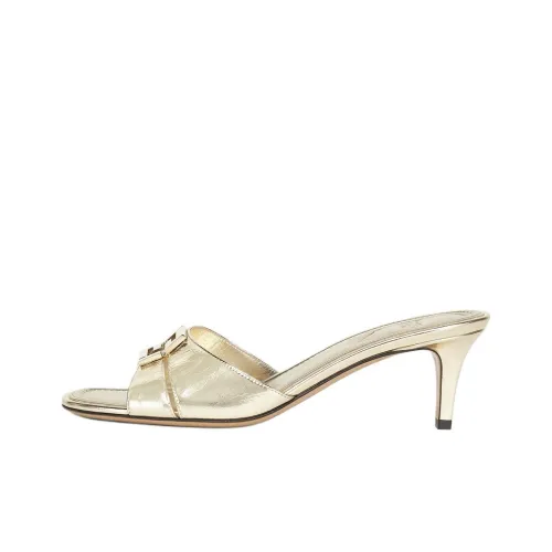 FENDI FFold Slide Slippers 5.5cm Women's Gold