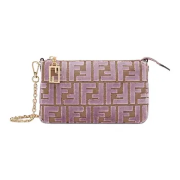 FENDI Velvet Clutch Women's Pink