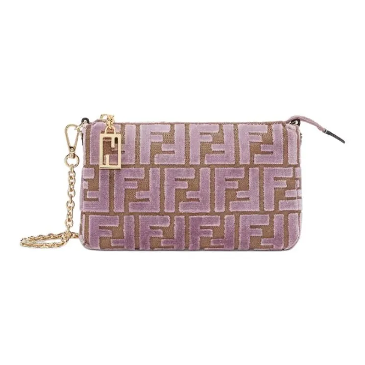 FENDI Velvet Clutch Women's Pink-0