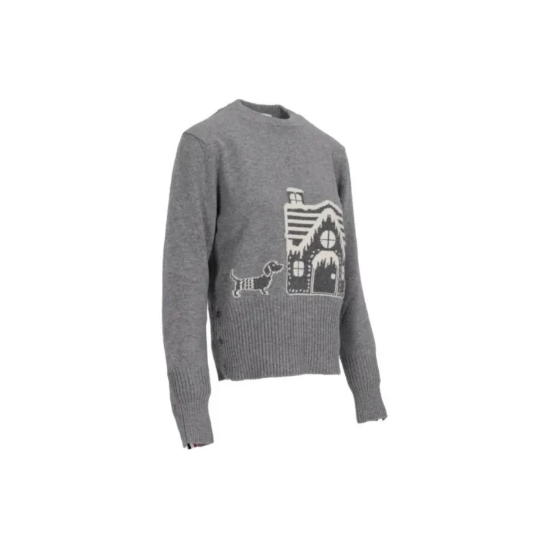THOM BROWNE Holiday Scenery Classic Crewneck Jumper-2