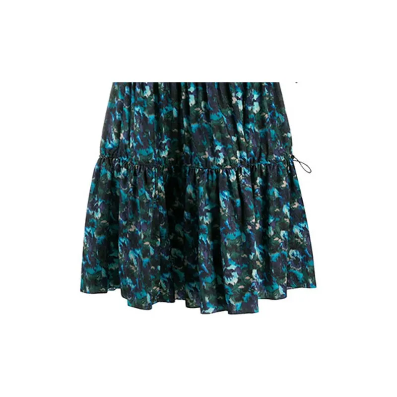 KENZO FW21 Casual Long Skirt Women's Blue-5