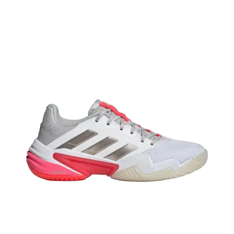 Adidas Barricade 13 Cloud White Champagne Met. Lucid Red Women's-1