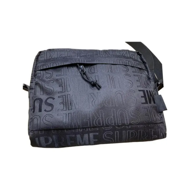 Supreme Nylon Crossbody Bag, Shoulder Bag Regular Unisex Black-5