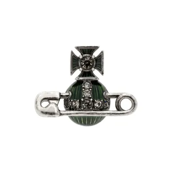 Vivienne Westwood Enamel Brass Stud Earrings Men's Green