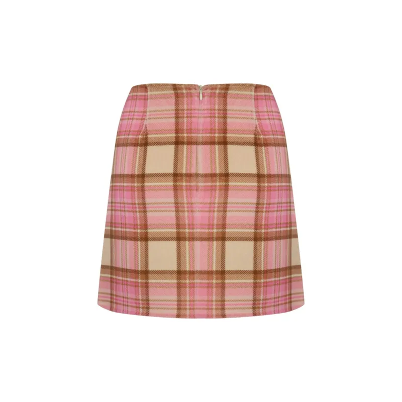 MC2 Saint Barth Katrine Checked Mini Skirt-1