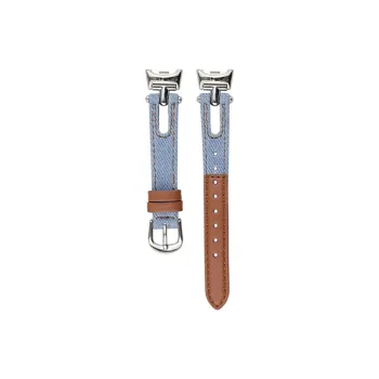 CHRROTA Watch Band Xiaomi Compatibility Metal, Denim Material