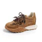 Brown Horsehair Hidden Wedge 7cm