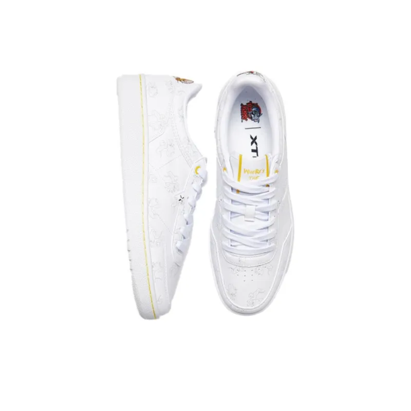 XTEP Tom And Jerry Collaboration Low Top Skateboard Shoes Men's White-2