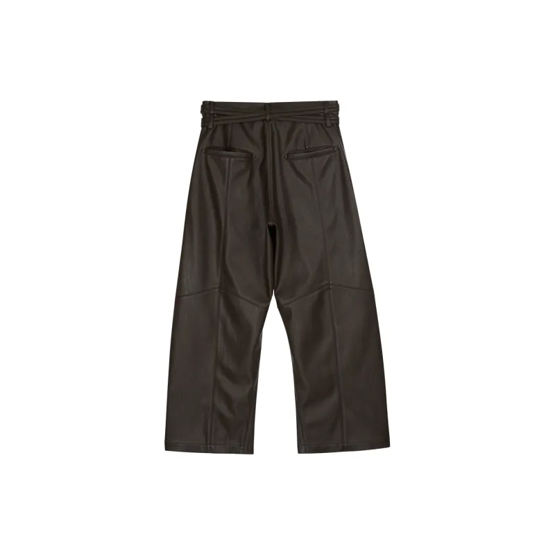 SIMPLE PROJECT Casual Pants Unisex Chocolate Brown-1