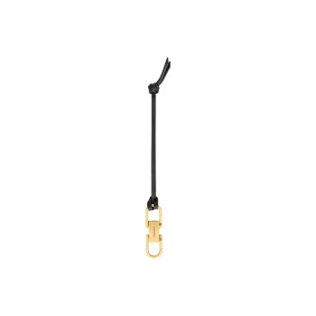 SAINT LAURENT Brass Cow Leather Keychains Men's Gold