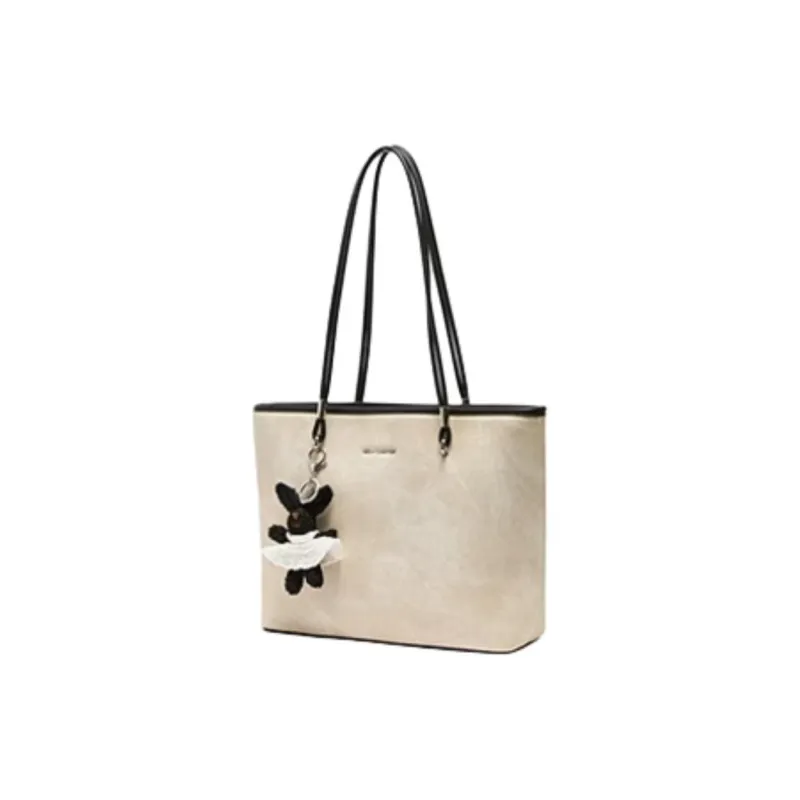 Three Blessings PU Tote Bag, Shopping Bag, Shoulder Bag Medium Size Women's Multicolor-1