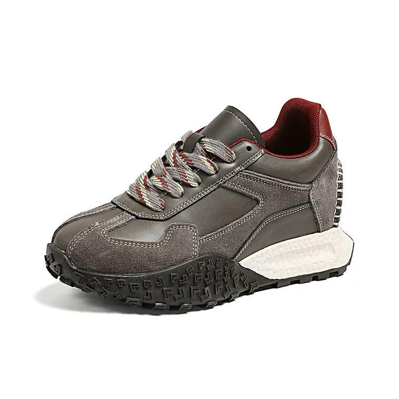 QING MISS Anti Slip Wear Resistant Breathable Lightweight Height Increasing Low Top Casual Shoes Women's-10